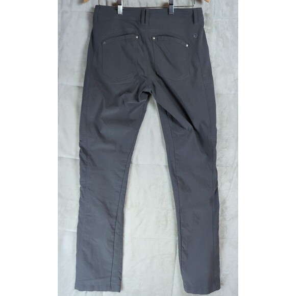 Kuhl Trekr Pants SZ 4 Regular Gray Style 6353 Cinch Up Trekr Hiking Zip Pockets - Picture 9 of 16